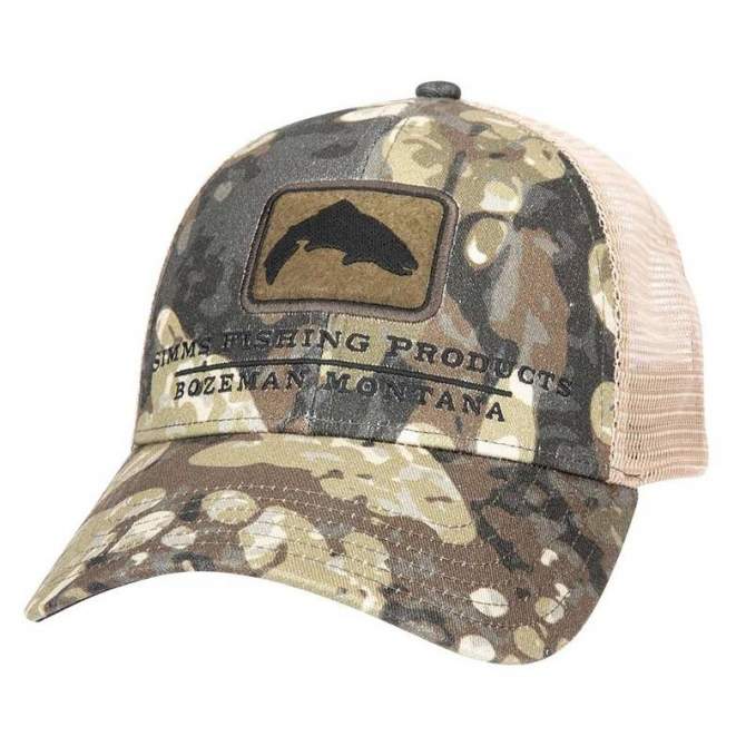 Simms Trout Icon Trucker, Riparian Camo