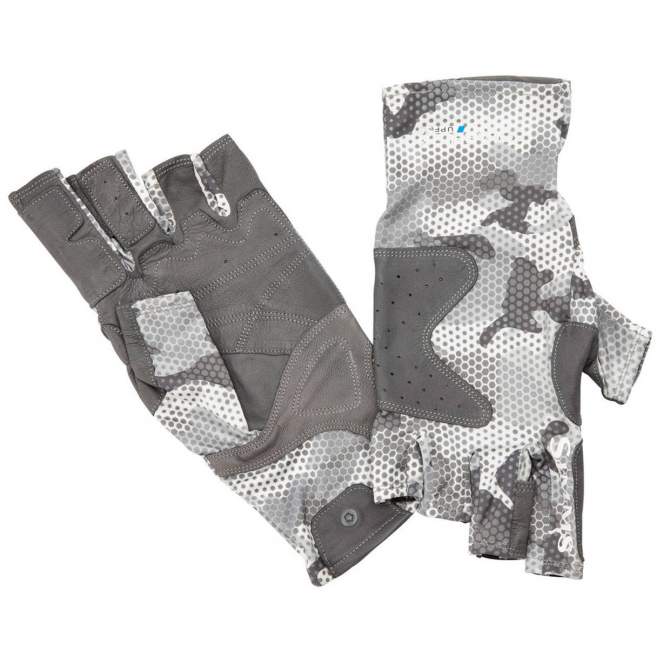 Simms Solarflex Guide Glove, Hex Flo Camo Steel