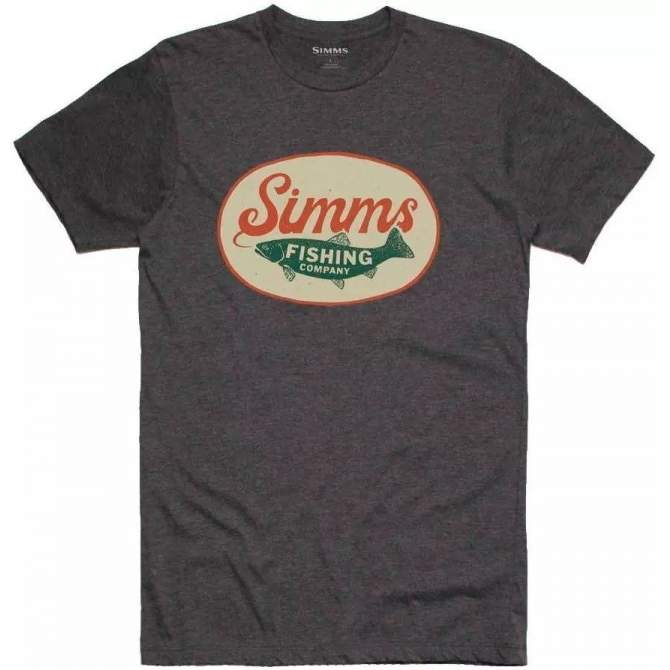 Simms Trout Wander T-Shirt, Charcoal Heather