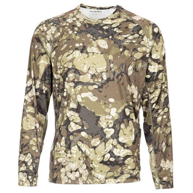 Simms SolarFlex LS Crewneck - Print, Riparian Camo