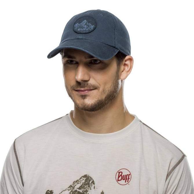 Buff Baseball Cap Patterned, Dark Grey