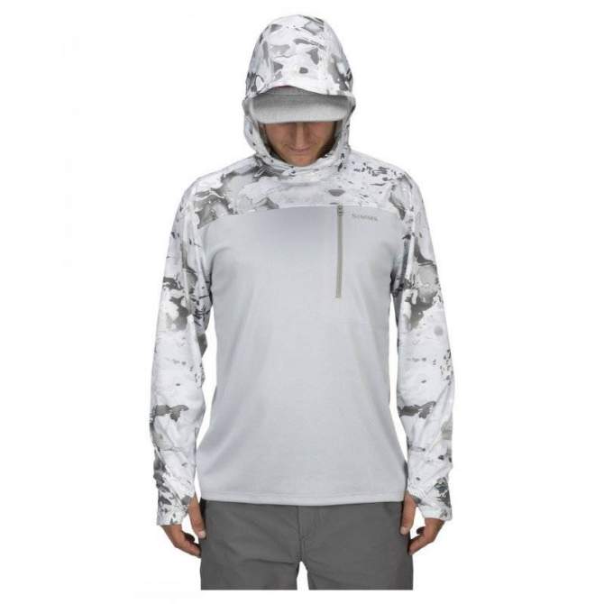 Simms SolarFlex UltraCool Hoody, Cloud Camo Grey