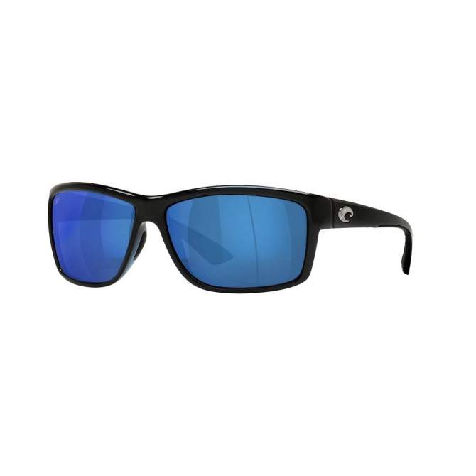 Costa Mag Bay Blue Mirror 580P, Shiny Black