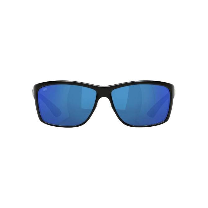 Costa Mag Bay Blue Mirror 580P, Shiny Black