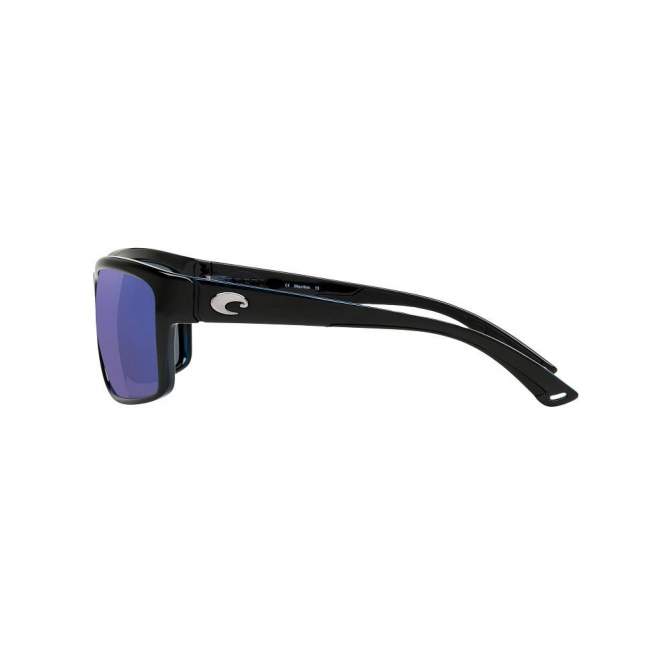 Costa Mag Bay Blue Mirror 580P, Shiny Black