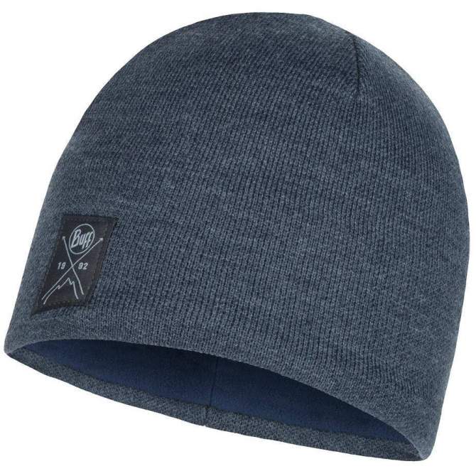 Buff Knitted & Fleece Band Hat, Solid Navy