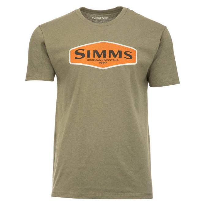Simms Logo Frame T-Shirt, Military Heather