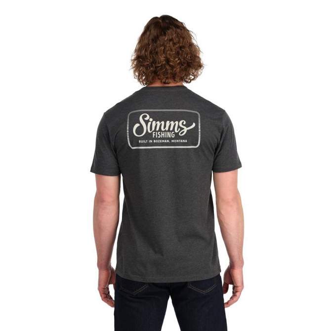 Simms Two Tone Pocket Tee, Charcoal Heather