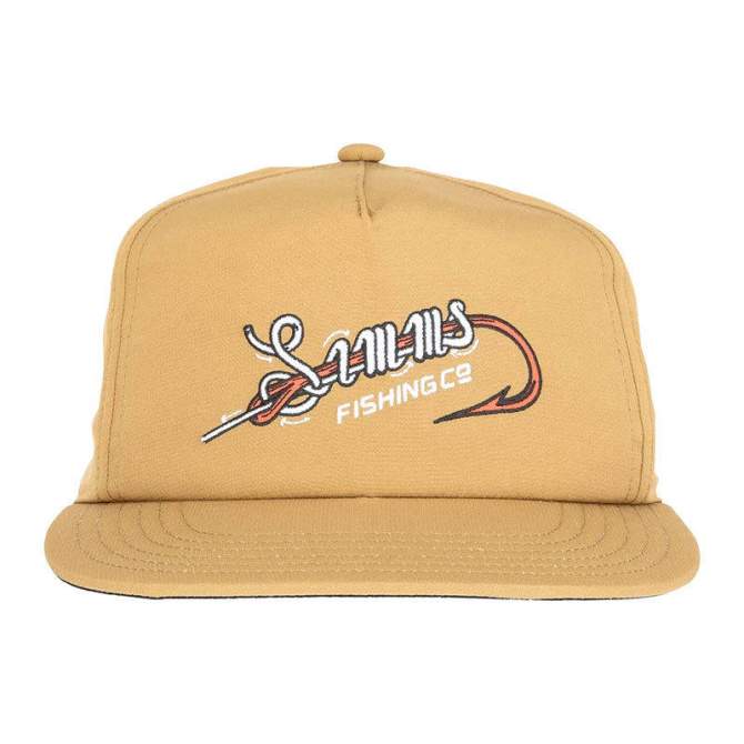 Simms Unstructured Flat Brim Cap, Camel