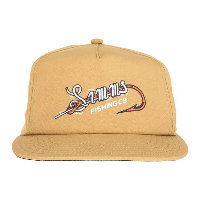 Simms Unstructured Flat Brim Cap, Camel