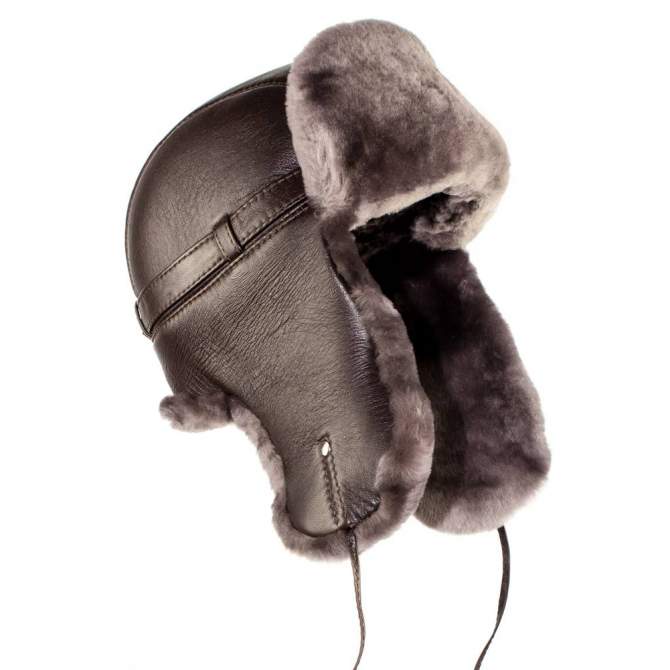 Шапка-ушанка Беркаль Бобр-овчина, коричневый