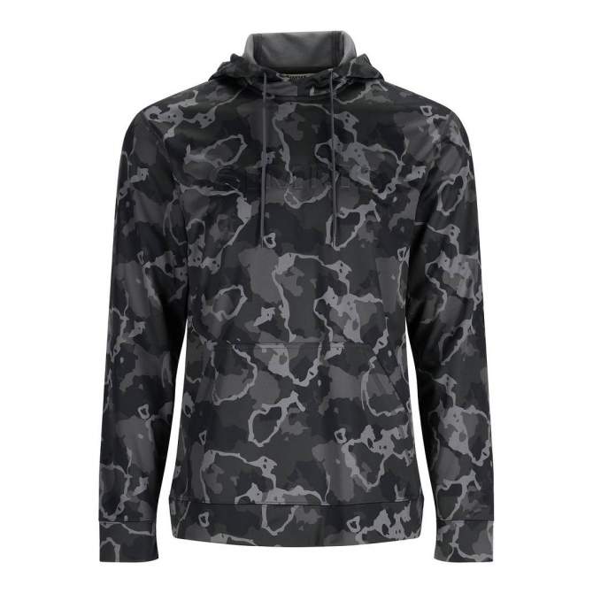 Simms Challenger Fishing Hoody, Regiment Camo Carbon