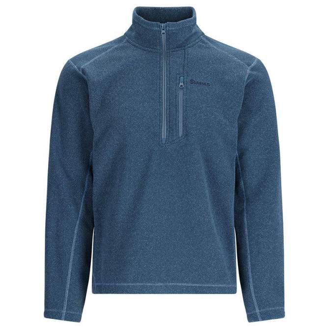 Simms Rivershed Half Zip Fleece, Neptune Heather
