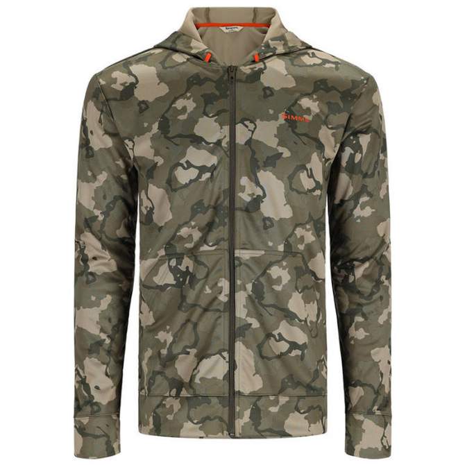 Simms Challenger Hoody - Full Zip '21, Regiment Camo Olive Drab