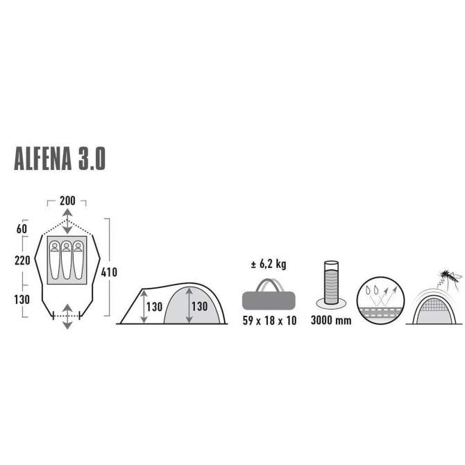 High Peak ALFENA 3, Nimbus Grey