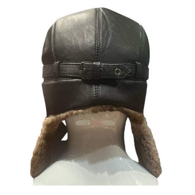 Шапка-ушанка Беркаль Бобр-овчина, чёрная