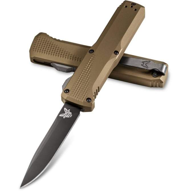 Benchmade Phaeton Aluminum Dark Earth, клинок чёрн. P 8,76 см