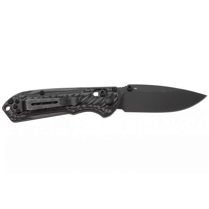 Benchmade Mini Freek G10 Gray, клинок чёрн. P 7,62 см