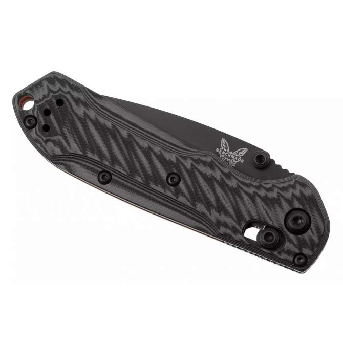 Benchmade Mini Freek G10 Gray, клинок чёрн. P 7,62 см