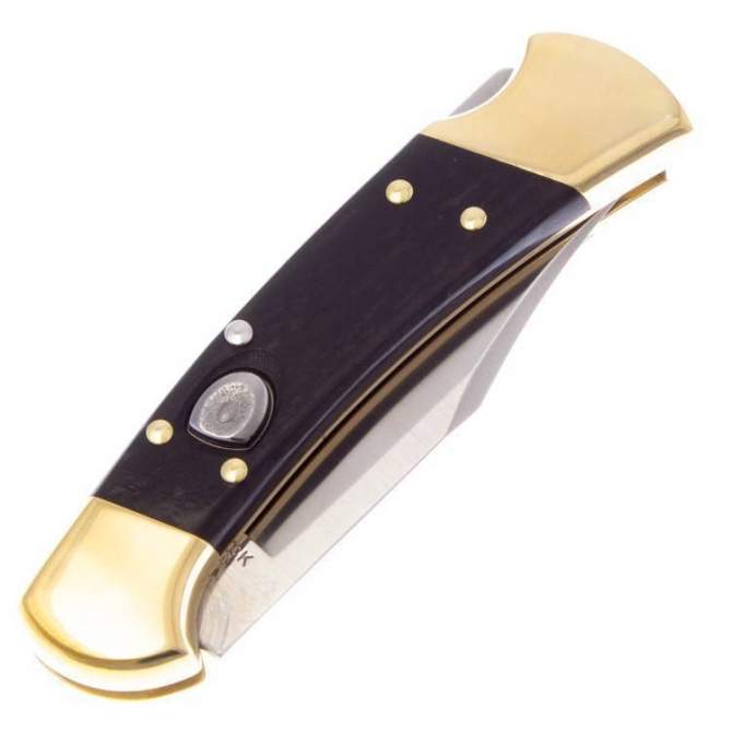 Buck 112 Auto Wood Ebony/Brass, клинок P 7,6 см