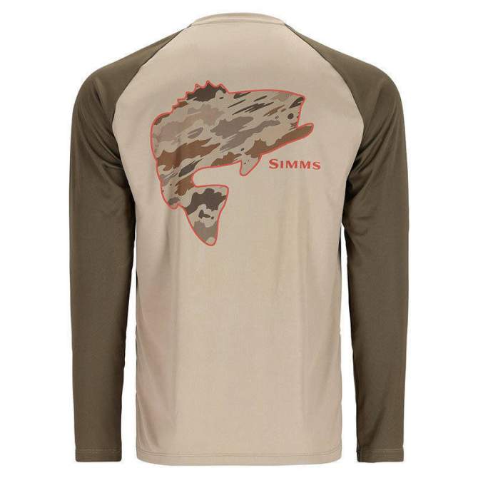 Термофутболка Simms Tech Tee - Artist Series, Bass-Stone-Dark Stone