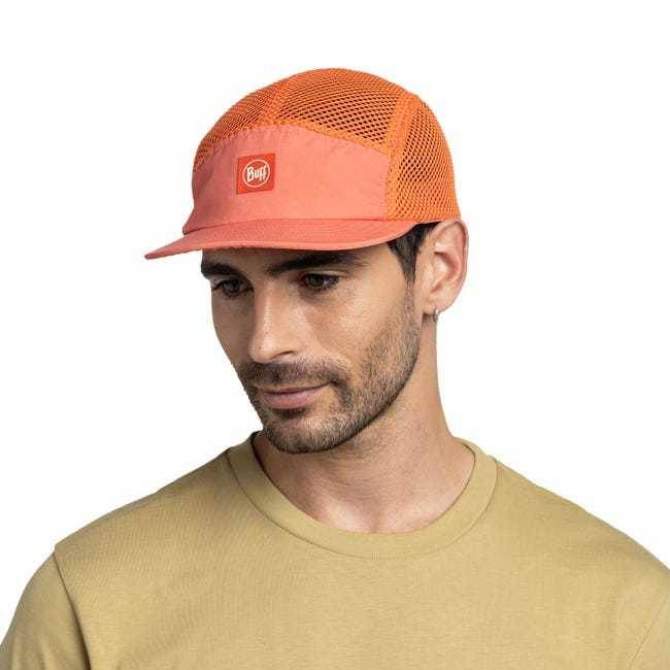 Buff 5 Panel Air Cap, Saret Poppy Red