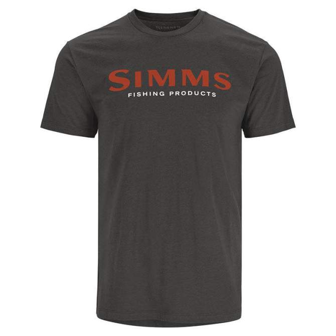 Simms Logo T-Shirt, Simms Orange-Charcoal Heather