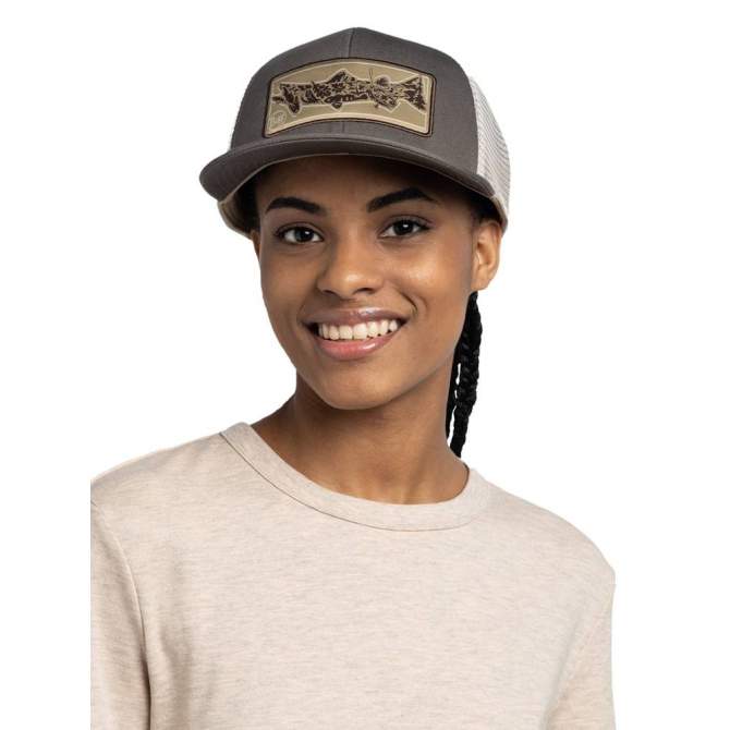 Buff Explore Trucker Cap, Lake River Khaki