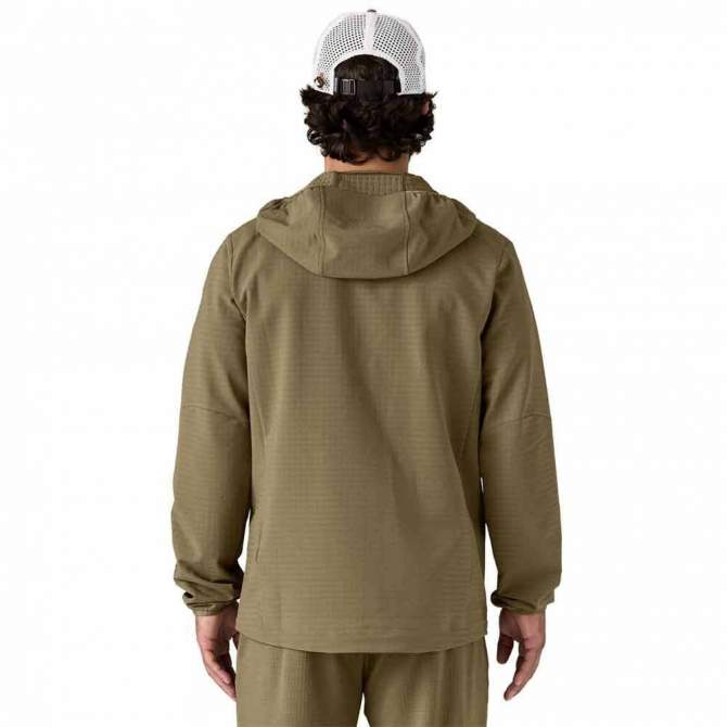 Patagonia R1 TechFace Fitz Roy Trout Hoody, Dark Ash