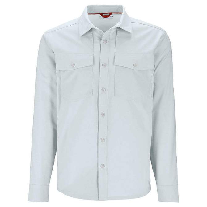 Simms No-See-Um Bugstopper LS Shirt, Bimini Blue Heather