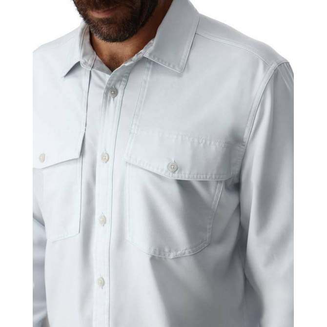 Simms No-See-Um Bugstopper LS Shirt, Bimini Blue Heather