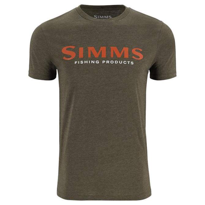 Simms Logo T-Shirt, Loden Heather