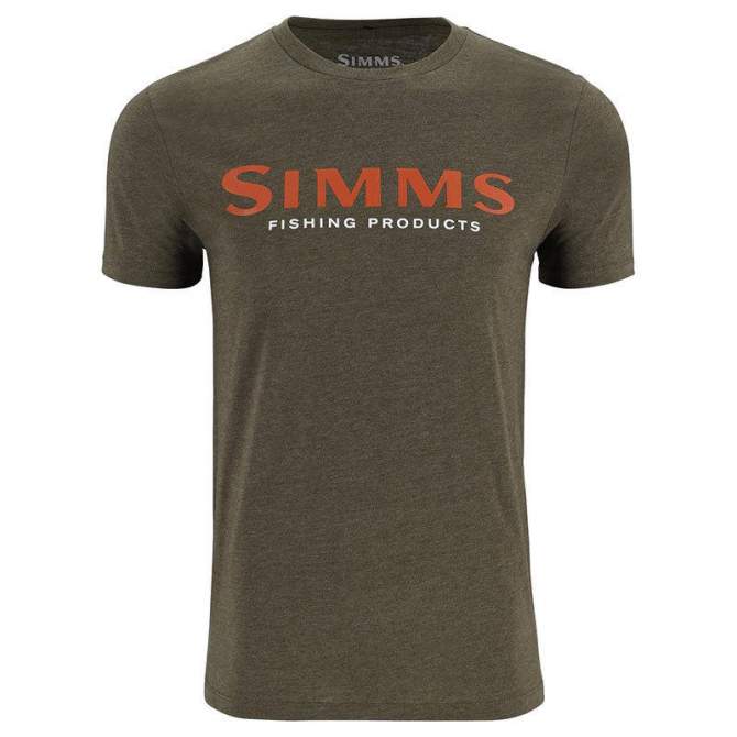 Simms Logo T-Shirt, Loden Heather