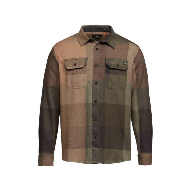 Sitka Hardwood Heavy Weight Flannel, Olive Green-Fall Plaid