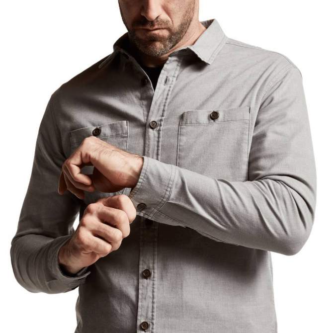 Sitka Ambary LS Shirt, Woodsmoke Heather