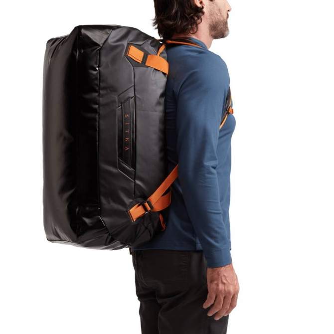 Sitka Drifter Dufflie 75, Black Orange