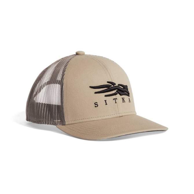 Sitka Icon Cover Mid Pro Trucker Cap, Oak