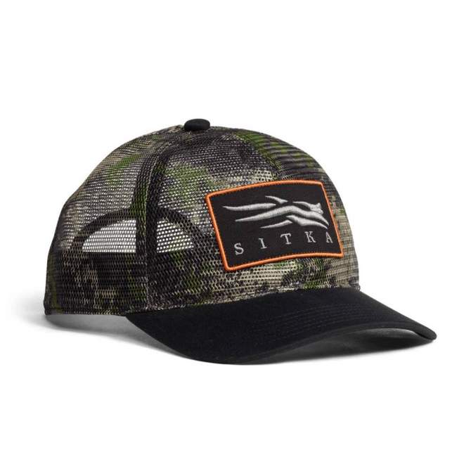 Sitka Icon Optifade Mesh Mid Pro Trucker Cap, Black Cover