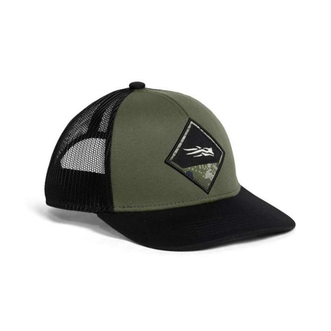 Sitka Optifade Badge Mid Pro Trucker Cap, Olive Green