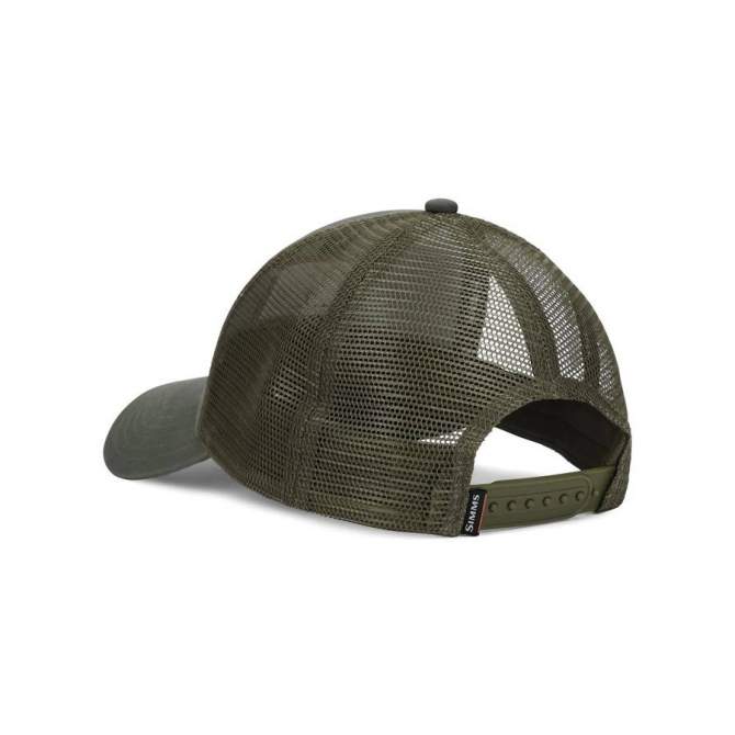 Simms Trout Icon Trucker, Smokey Olive