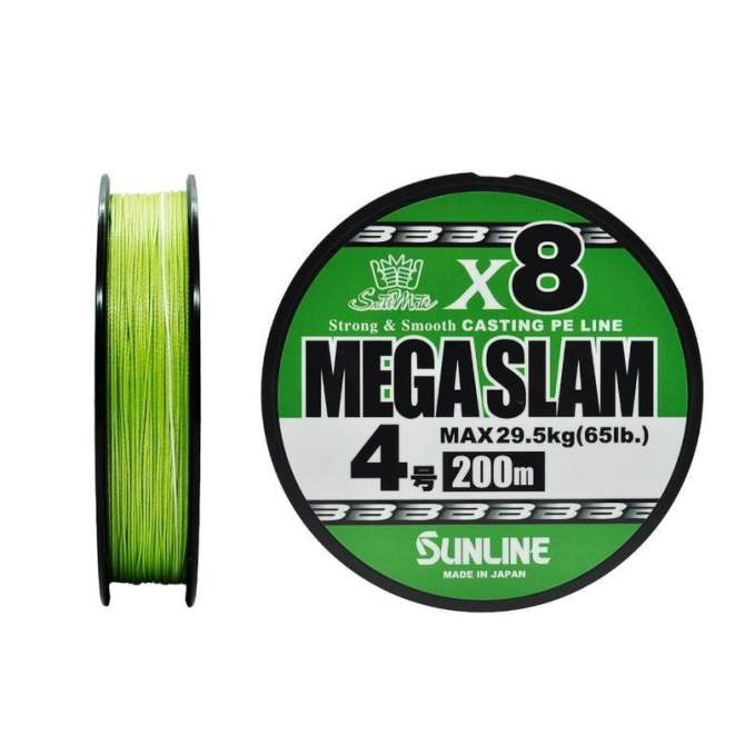 Sunline Saltymate Mega Slam x8 200m #4 PE, Bright Green