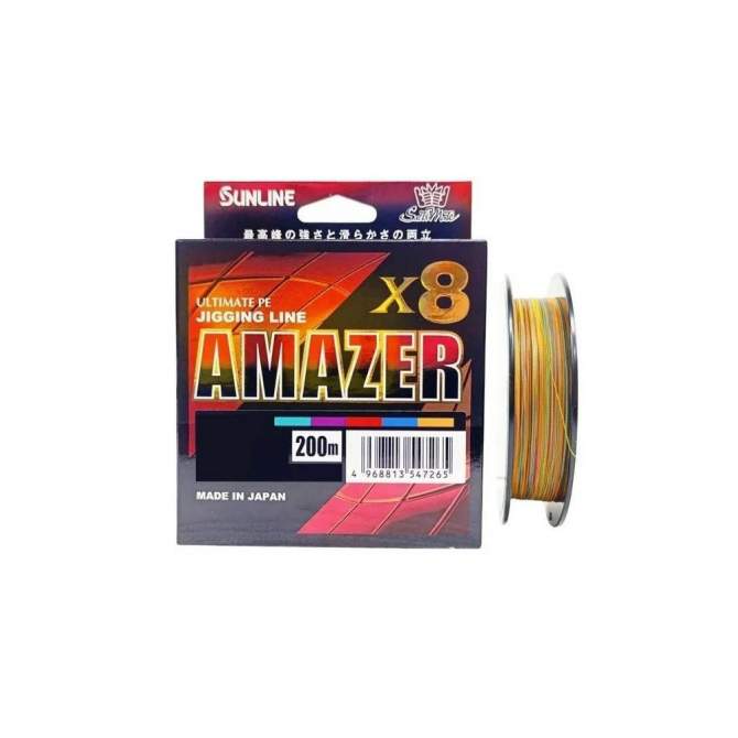 Sunline SM Amazer×8 200m #0.8 PE, Multicolor 