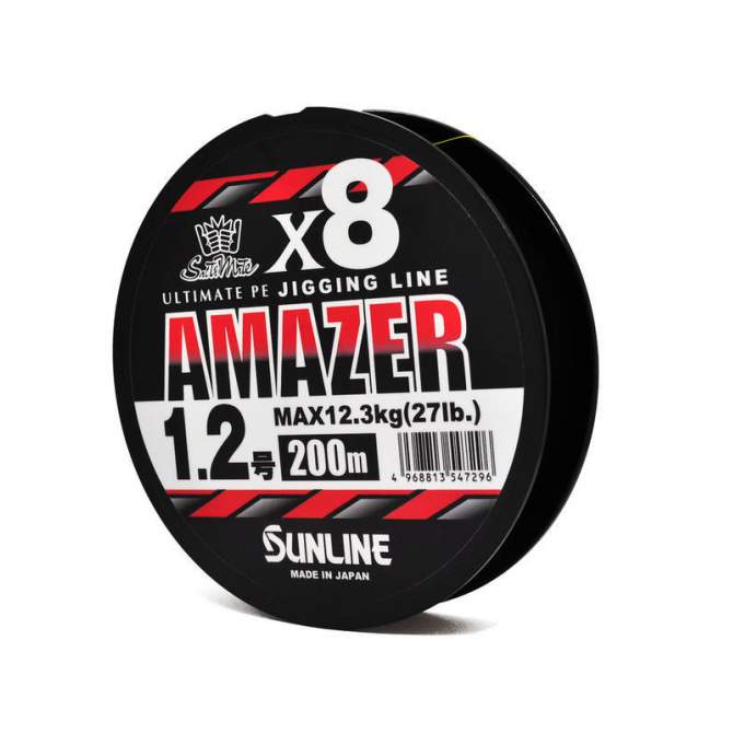 Sunline SM Amazer×8 200m #1.2 PE, Multicolor 