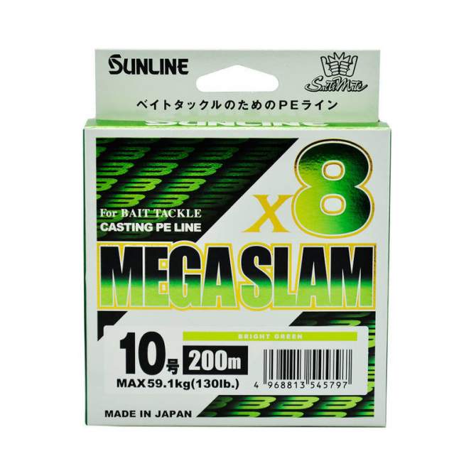 Sunline Saltymate Mega Slam x8 200m #10 PE, Bright Green