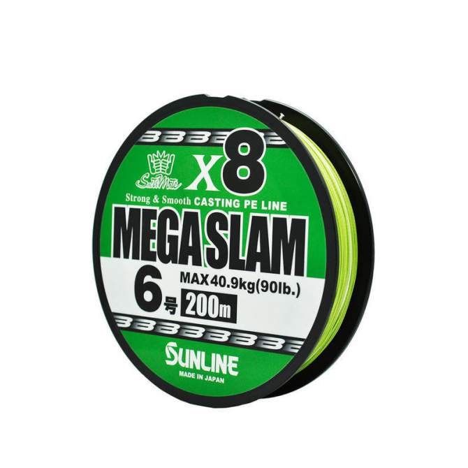 Sunline Saltymate Mega Slam x8 200m #6 PE, Bright Green