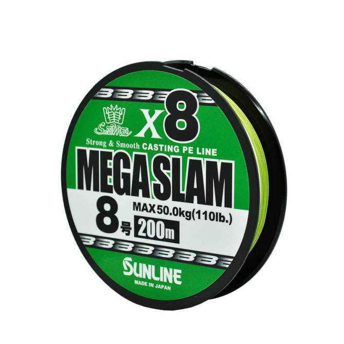 Sunline Saltymate Mega Slam x8 200m #8 PE, Bright Green
