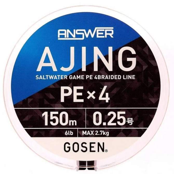 GOSEN Answer Ajing PE×4 150m #0.25 PE, Cocktail Orange