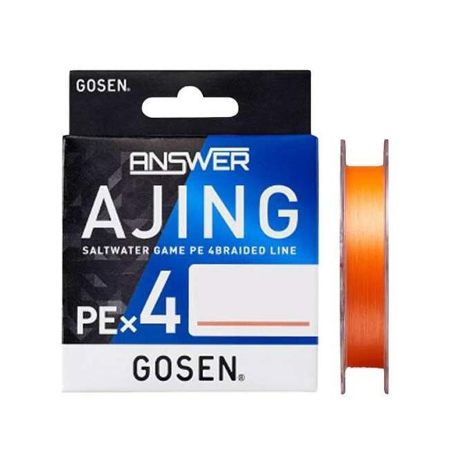 GOSEN Answer Ajing PE×4 150m #0.2 PE, Cocktail Orange