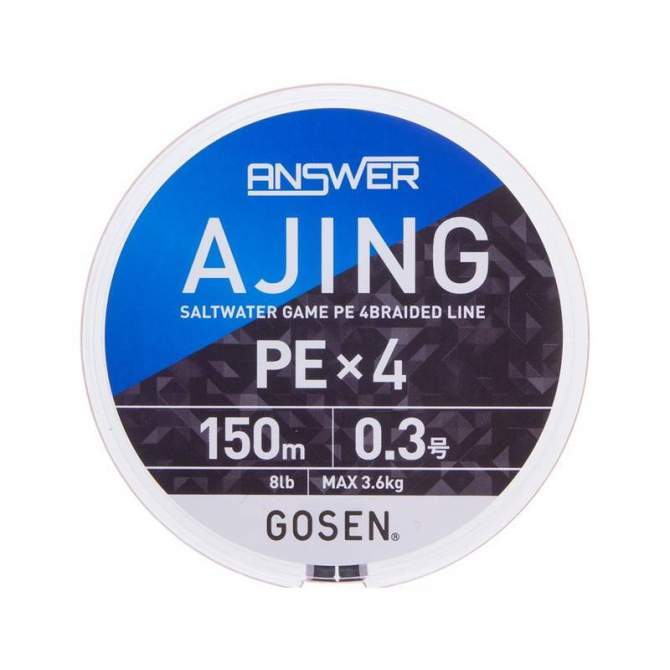 GOSEN Answer Ajing PE×4 150m #0.3 PE, Cocktail Orange