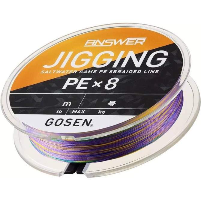 GOSEN Answer Jigging PEX8 200m #2.0 PE, Multicolor